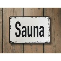 Sauna Dekoschild aus Metall Design 3 online kaufen