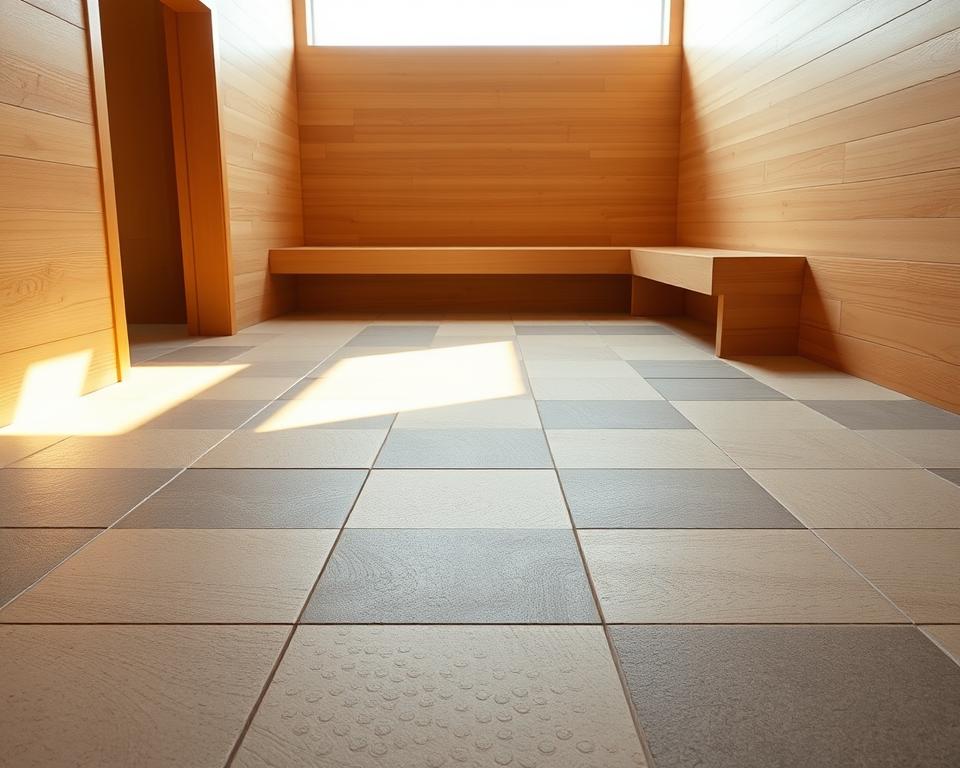 Keramikfliesen Sauna moderne Bodenbeläge
