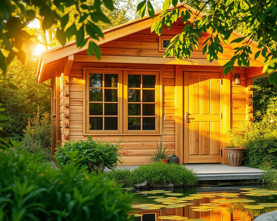 Holz-Gartenhaus Dämmung
