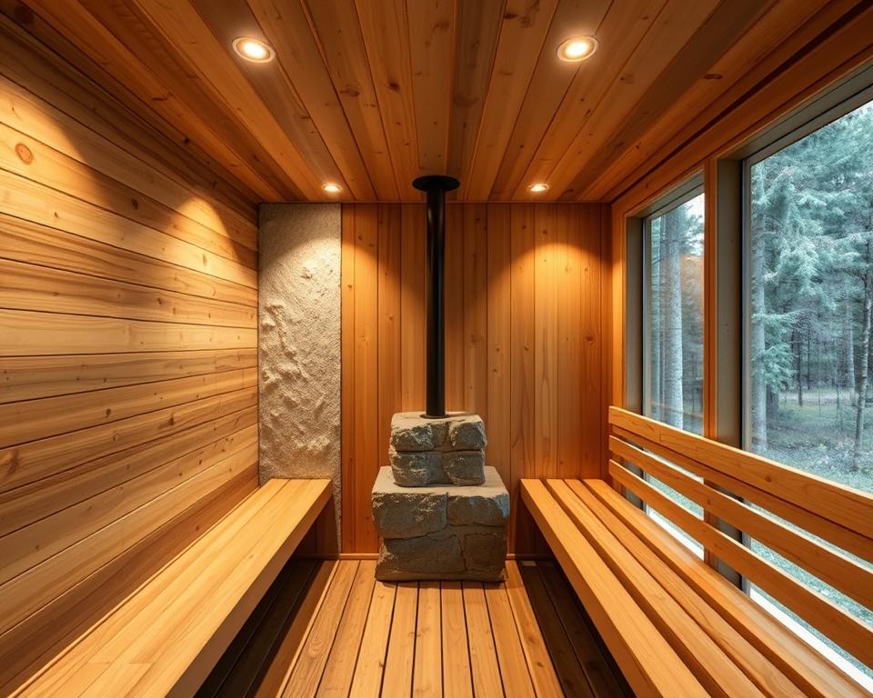 sauna aufbau