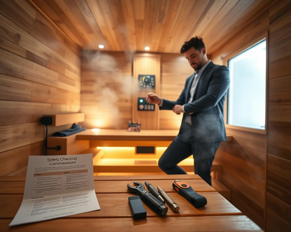 Sauna Sicherheit Inbetriebnahme