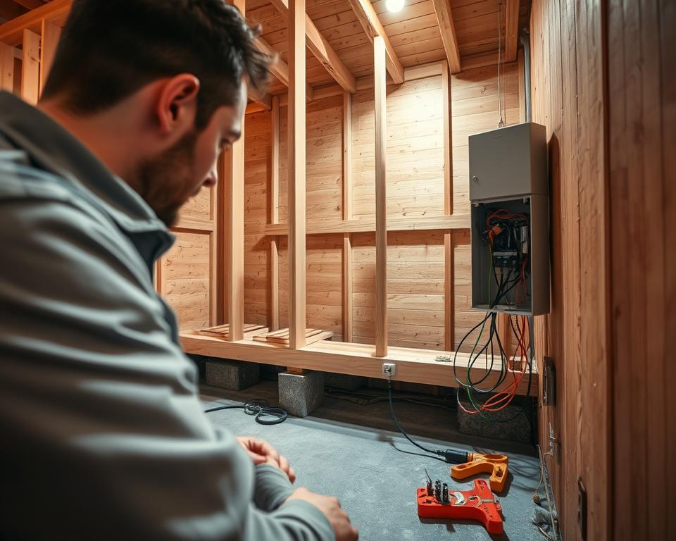 Sauna Untergrund Elektrik Installation