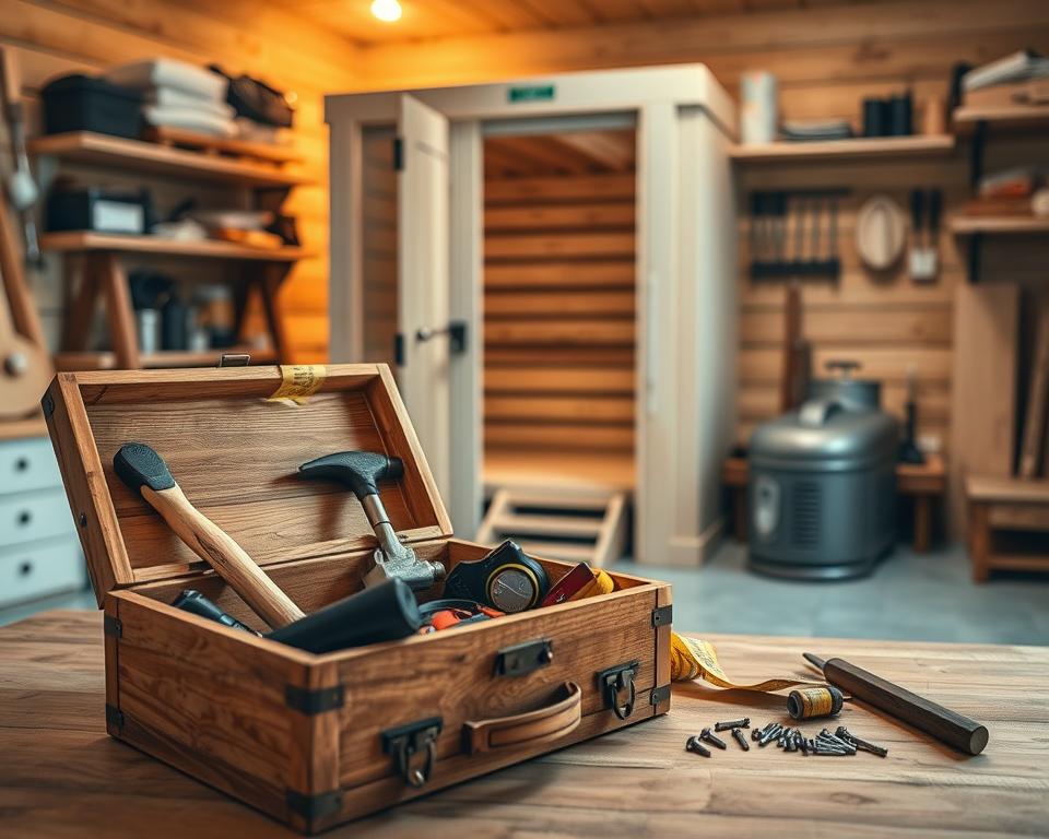 Sauna Werkzeug Ausstattung