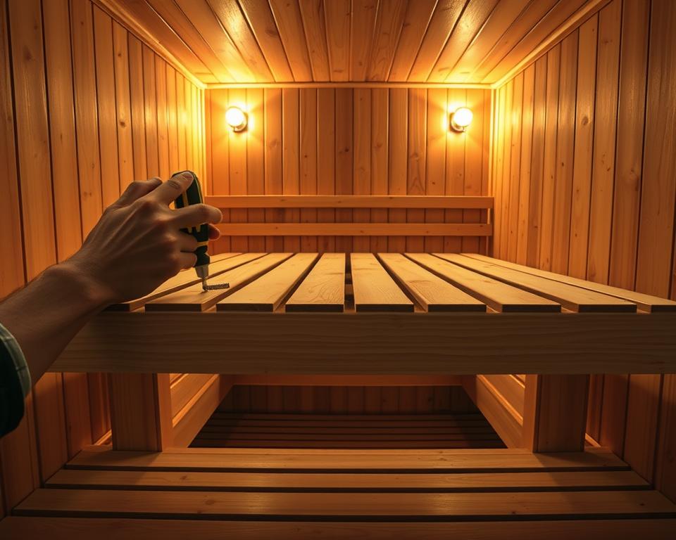 Saunabänke montieren Anleitung