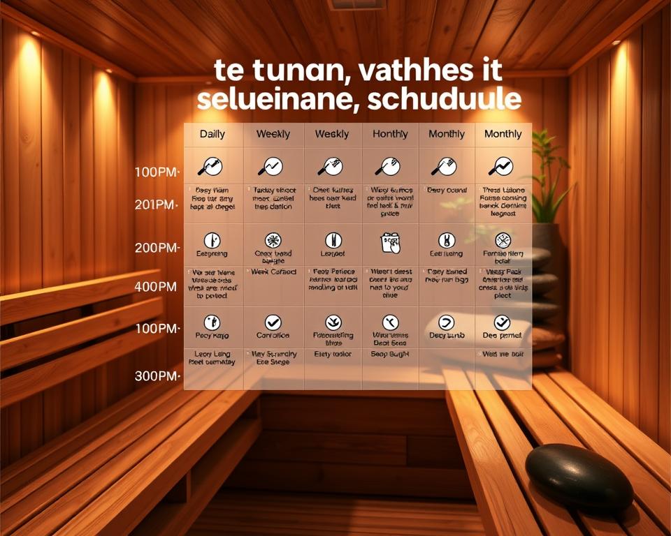 Saunareinigungsplan Zeitintervalle