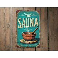 Sauna Dekoschild aus Metall Design 2