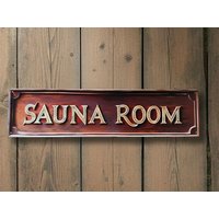 Sauna Dekoschild aus Metall Design 6