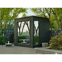 Fjordholz Design-Saunahaus Modell Paradiso Black E