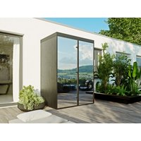 Fjordholz Spiegelsauna Modell Kapp Black Edition