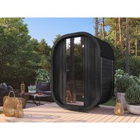Fjordholz Fass-Sauna Modell Luxe Micro Black Editi
