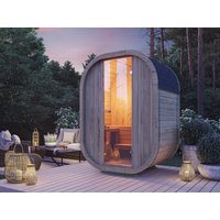 Fjordholz Fass-Sauna Modell Luxe Micro