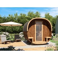 Fjordholz Fass-Sauna Modell Quadro Royal 250 cm Th