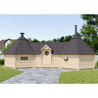Fjordholz Grillkota + Saunakota Modell Tobi  22 m²
