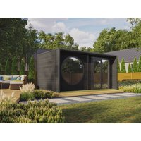 Fjordholz Saunahaus Modell Box Größe XL schwarz