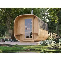 Fjordholz Fass-Sauna Modell Quadro 400 cm 2-Raum