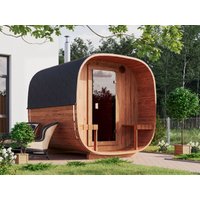 Fjordholz Fass-Sauna Modell Quadro 240 cm