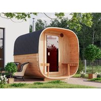Fjordholz Fass-Sauna Modell Quadro 240 cm