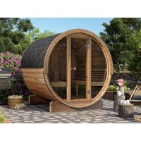 Fjordholz Fass-Sauna Modell Ergonomic 180 mit Voll