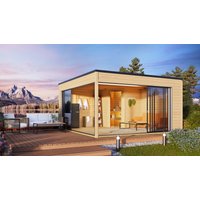 Fjordholz Saunahaus Modell Q-BIC Alu F