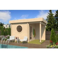 Fjordholz Saunahaus Modell Cube Rondo 70 B