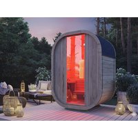 Fjordholz Fass-Kombisauna Modell Luxe Micro Kombi