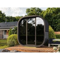 Fjordholz Fass-Sauna Modell Cubus-2 Black Edition
