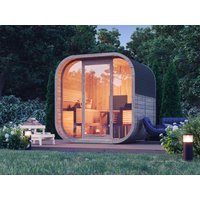 Fjordholz Fass-Sauna Modell Luxe-4 Premium