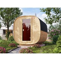 Fjordholz Fass-Sauna Modell Quadro 300 cm 2-Raum