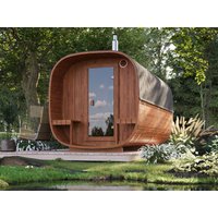 Fjordholz Fass-Sauna Modell Quadro 400 cm 2-Raum
