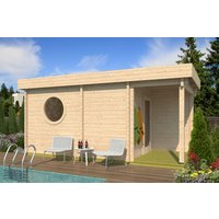 Fjordholz Saunahaus Modell Cube Rondo 70 D