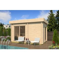 Fjordholz Saunahaus Modell Cube Klassik 70 C